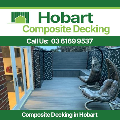 Composite decking installation with modern outdoor furniture in Hobart